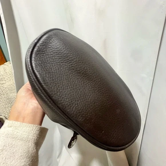 Vintage Dooney & Bourke Dark Brown Leather Hobo Bag - Picture 9 of 14